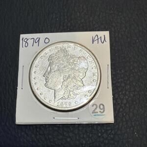 1879-O Morgan Silver Dollar AU Mint Strong Detail Coin